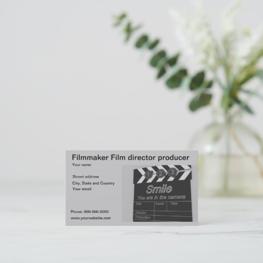 映画製作者の映画監督の生産者の名刺 名刺 (スタンド正面)