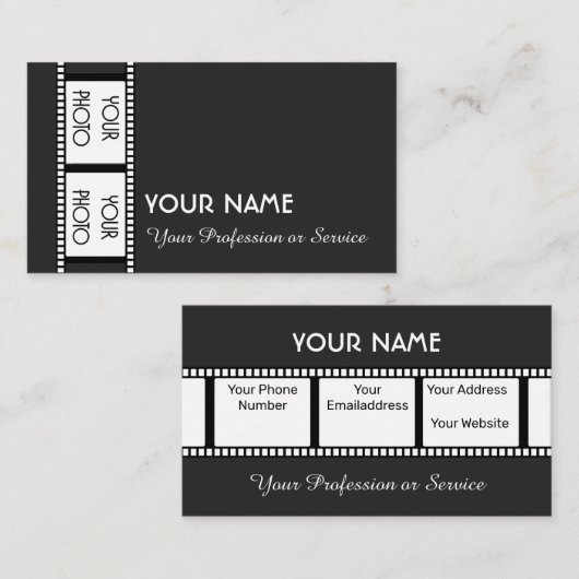 映画製作者やビデオグラファー 名刺 (正面/裏面)