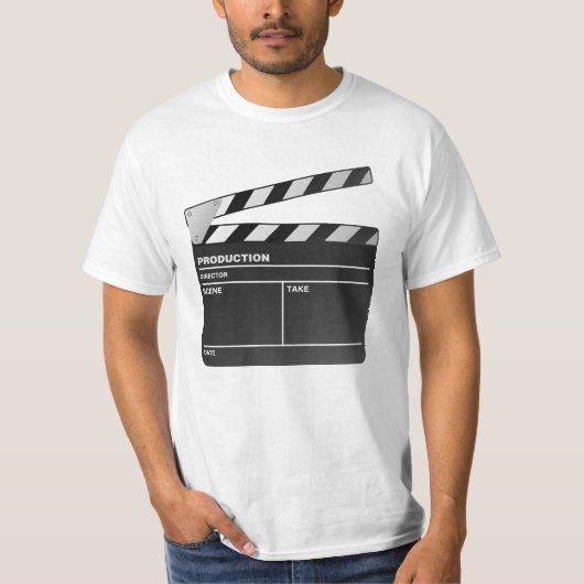映画製作者 クラッパーボード Tシャツ (正面)