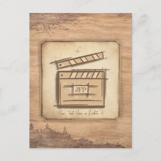 映画製作者、俳優、映画監督プロデューサーのカメラマン ポストカード (正面)