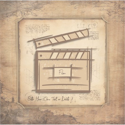 映画製作者、俳優、映画監督プロデューサーのギフトアイディア シール (正面)