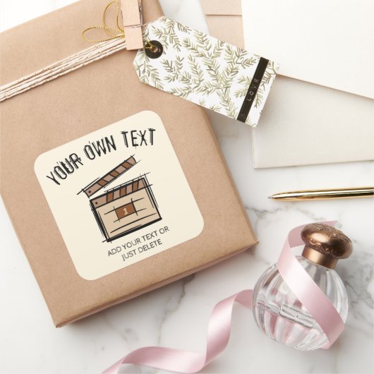 映画製作者、俳優、映画監督プロデューサーのギフトアイディア スクエアシール (ギフト)