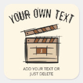 映画製作者、俳優、映画監督プロデューサーのギフトアイディア スクエアシール (正面)