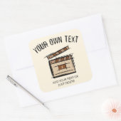 映画製作者、俳優、映画監督プロデューサーのギフトアイディア スクエアシール (封筒)