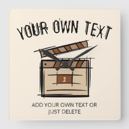 映画製作者、俳優、映画監督プロデューサーのギフトアイディア スクエア壁時計