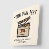 映画製作者、俳優、映画監督プロデューサーのギフトアイディア スクエア壁時計 (傾斜)