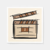 映画製作者、俳優、映画監督プロデューサーのギフトアイディア スタンダードカクテルナプキン (正面)