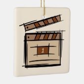 映画製作者、俳優、映画監督プロデューサーのギフトアイディア セラミックオーナメント (右)