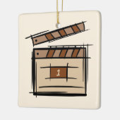 映画製作者、俳優、映画監督プロデューサーのギフトアイディア セラミックオーナメント (左)