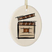 映画製作者、俳優、映画監督プロデューサーのギフトアイディア セラミックオーナメント (右)