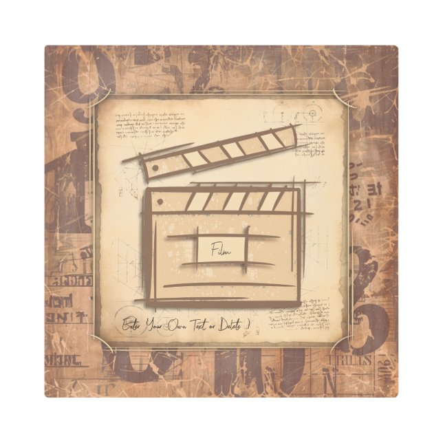 映画製作者、俳優、映画監督プロデューサーのギフトアイディア メタルプリント (正面)