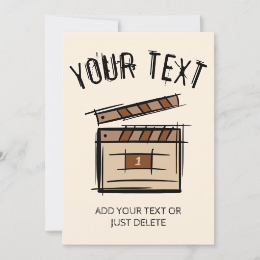 映画製作者、俳優、映画監督プロデューサーのギフトアイディア 招待状 (正面)