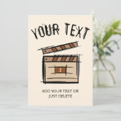 映画製作者、俳優、映画監督プロデューサーのギフトアイディア 招待状 (スタンド正面)