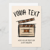 映画製作者、俳優、映画監督プロデューサーのギフトアイディア 招待状 (正面/裏面)