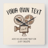 映画製作者、映画製作者、監督、俳優。 スクエア壁時計 (正面)