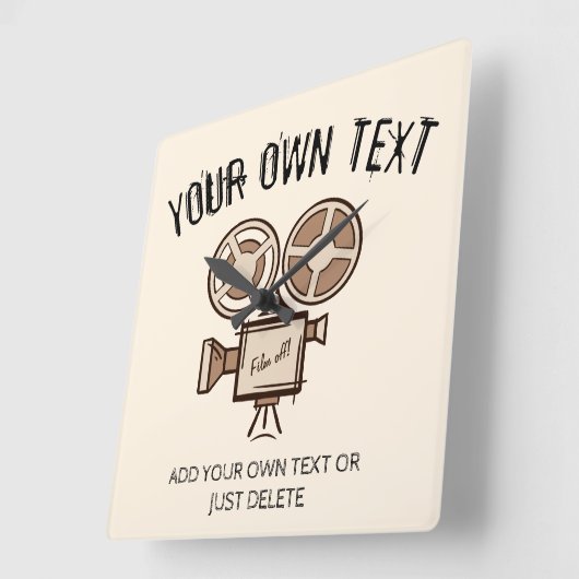 映画製作者、映画製作者、監督、俳優。 スクエア壁時計 (傾斜)