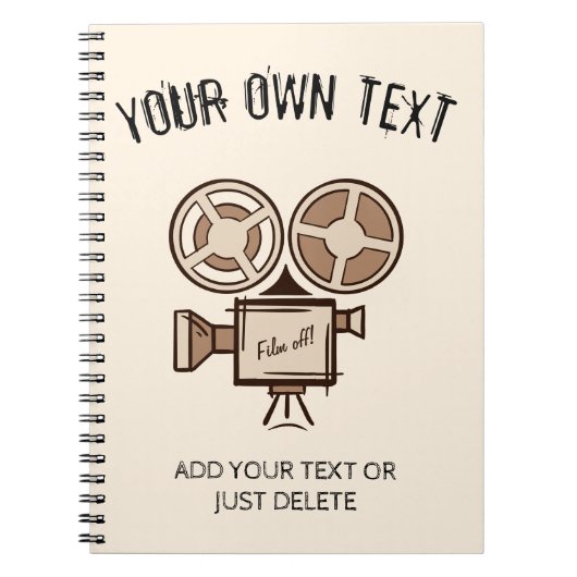 映画製作者、映画製作者、監督、俳優。 ノートブック (正面)