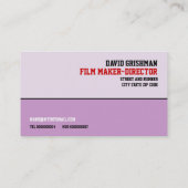 映画製作者/監督/映画製作者の名刺 名刺 (裏面)