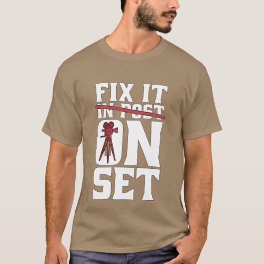 映画製作 Fi 映画撮影 映画監督 オンセット Tシャツ (正面)