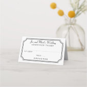 映画観覧チケット白結婚黒ズ プレイスカード (正面)