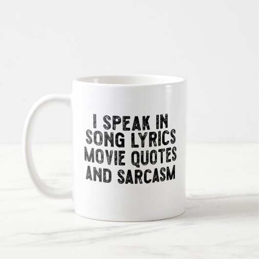 映画話の引用文の歌の歌詞と皮肉の中で コーヒーマグカップ (左)