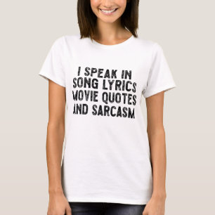 映画話の引用文の歌の歌詞と皮肉の中で Tシャツ