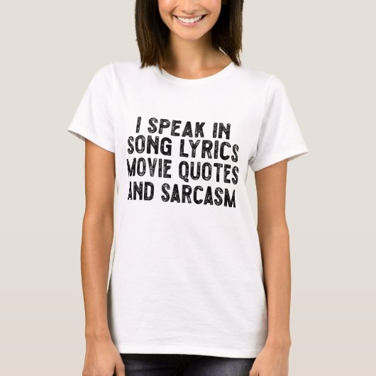 映画話の引用文の歌の歌詞と皮肉の中で Tシャツ (正面)