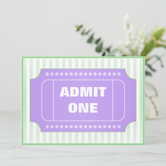 映画誕生パーティー紫緑 招待状 (スタンド正面)