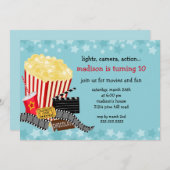 映画誕生日のパーティの招待状 招待状 (正面/裏面)