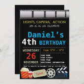 映画誕生日のパーティの招待状 招待状 (正面/裏面)