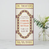 映画誕生日パーティーのマーキー 招待状 (スタンド正面)