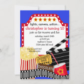 映画誕生日パーティーの招待 招待状 (正面)