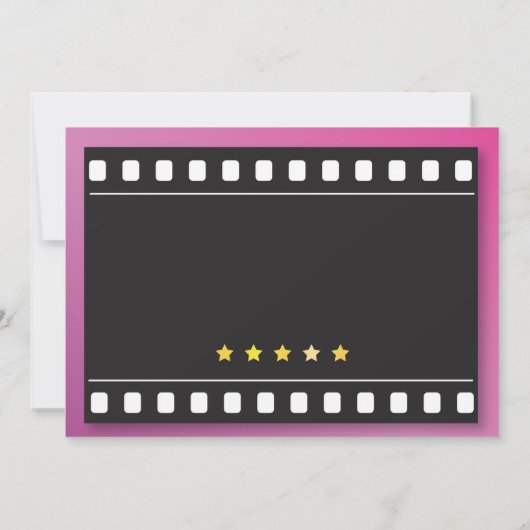 映画誕生日パーティーAny Age Theater映画招待状 招待状 (裏面)