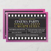 映画誕生日パーティーAny Age Theater映画招待状 招待状 (正面/裏面)