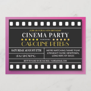 映画誕生日パーティーAny Age Theater映画招待状 招待状