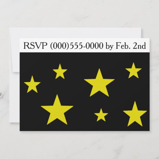 映画賞のパーティの招待状 招待状 (裏面)