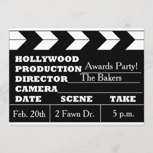 映画賞のパーティの招待状 招待状