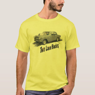 映画車の両車線のBlacktop 「55 Chevy Tシャツ