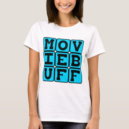映画通、映画のトリビアに詳しい人 Tシャツ (正面)