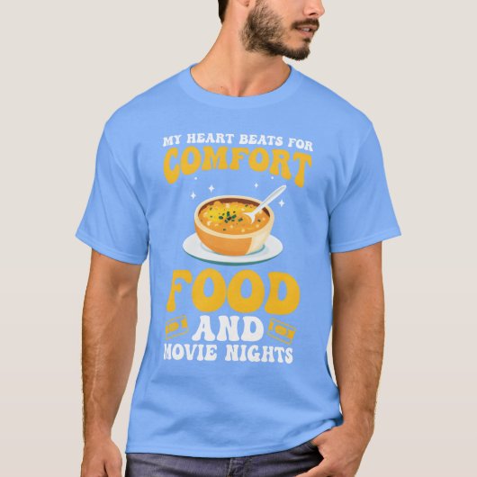 映画鑑賞の夜の至福のおやつ 映画ファン向け Tシャツ (正面)