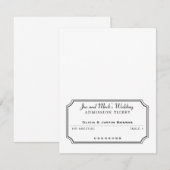 映画鑑賞チケット白黒プレイスカード 招待状 (正面/裏面)