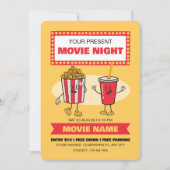 映画鑑賞パーティー招待状, お泊まりパーティー 招待状 (正面)