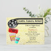 映画鑑賞会の誕生日パーティー招待状 招待状 (スタンド正面)