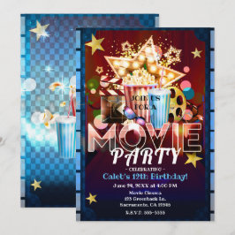 映画鑑賞会 映画の夜 誕生日パーティー 招待状