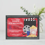 映画鑑賞会 映画館 誕生日パーティー招待状 招待状 (スタンド正面)