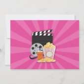 映画鑑賞会 映画 シネマ 誕生日パーティー 景色 招待状 (裏面)