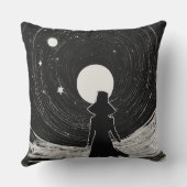 映画静か時代のスター | 漫画宇宙アート クッション (裏面)