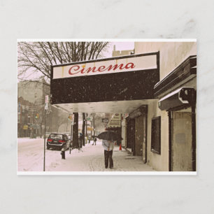 映画館での雪の日 ポストカード