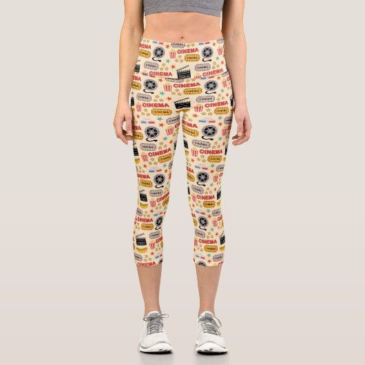 映画館のおもしろいパターン カプリレギンス (正面)