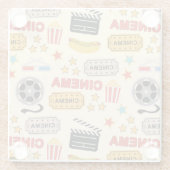 映画館のおもしろいパターン ガラスコースター (裏面)